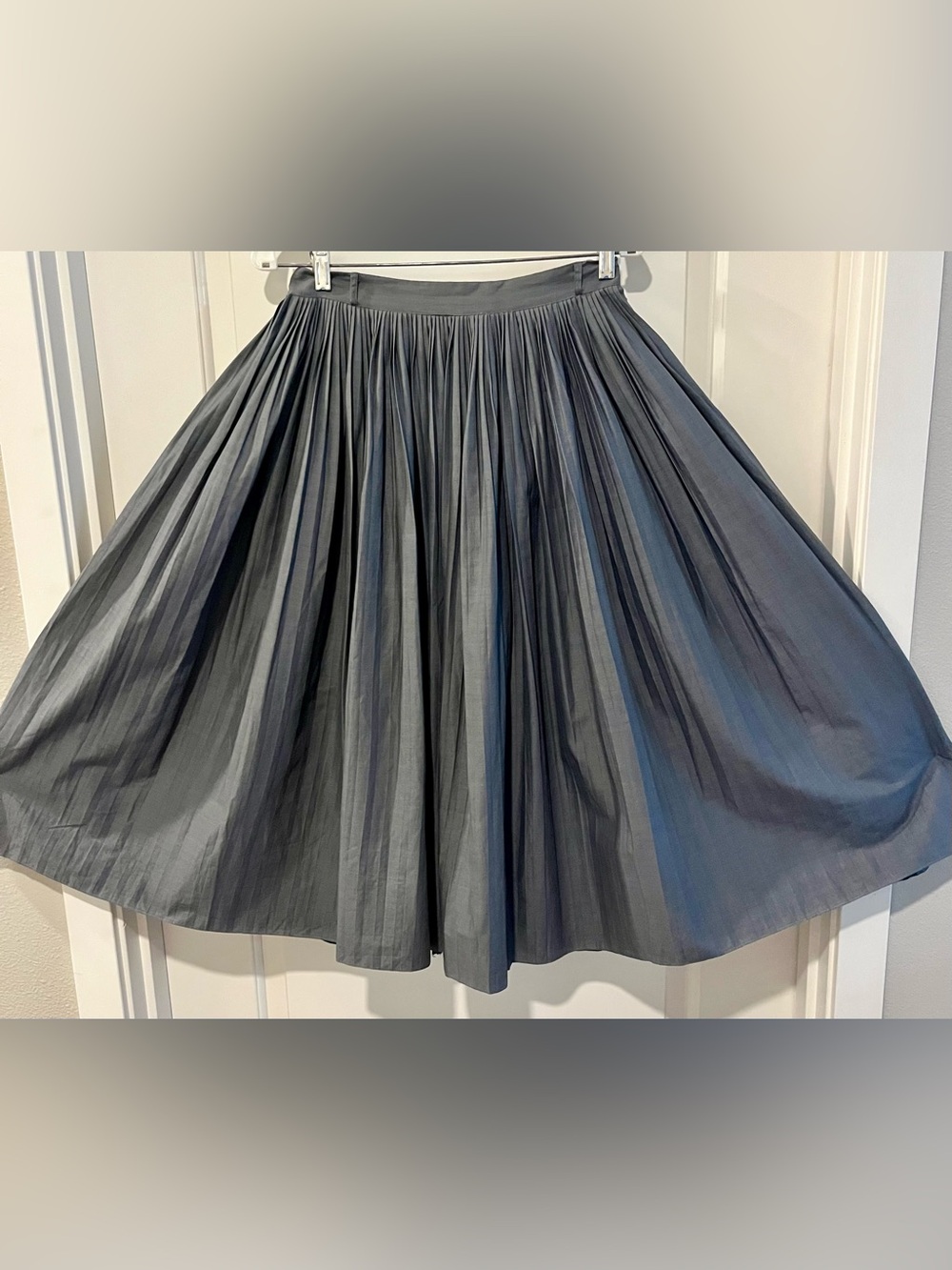 Vintage 50s Pleated Gray Circle Skirt by Judy Bond - Full Sweep, so many pleats!